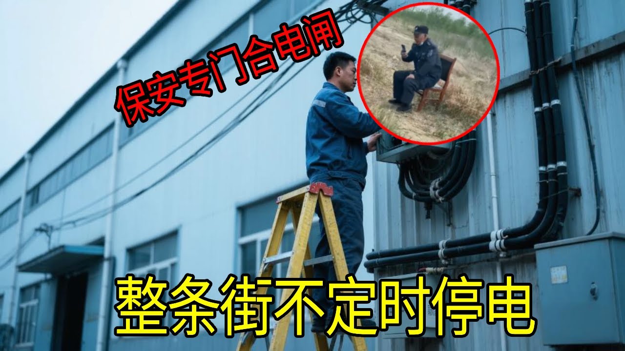可能要让保安失业！整条街不定时停电，安排个大叔专门看电闸【城阳电工电路】