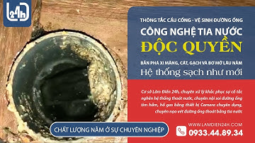 261 - Bồn rửa chén ngập mỡ, dùng cáp đánh xích thông tắc