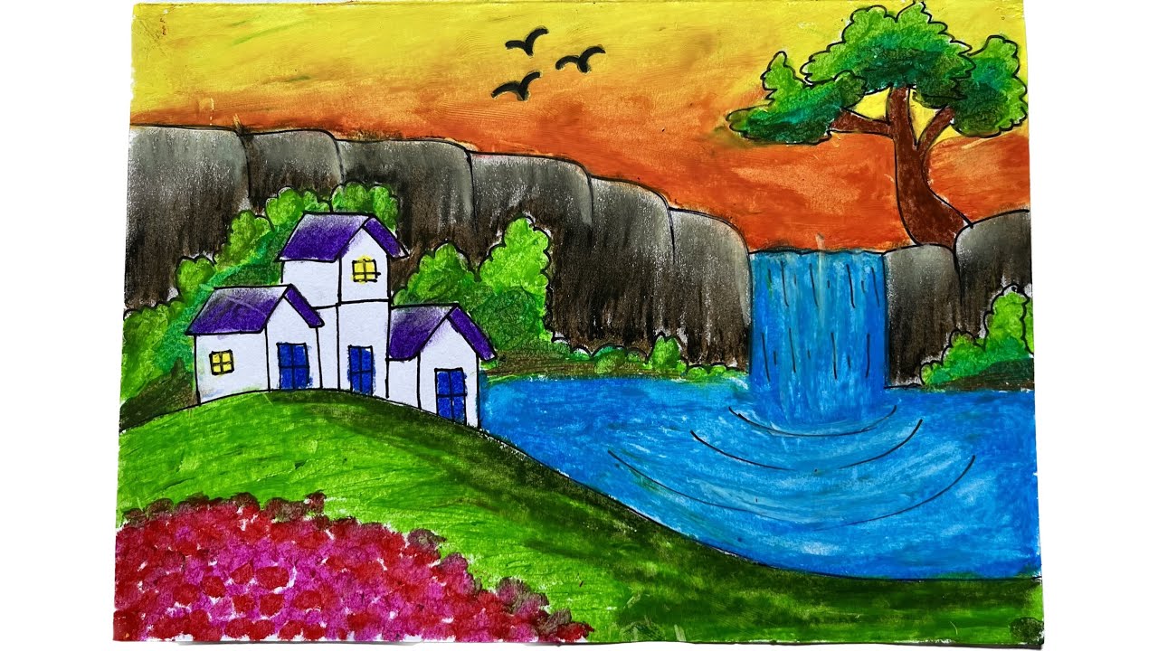 scenery-drawing-oil-pastel-painting-how-to-draw-scenery-how-to