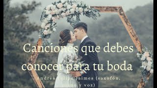 Video thumbnail of "CANCIONES EN ESPAÑOL que debes conocer para tu matrimonio católico (misa iglesia) músico en capilla"