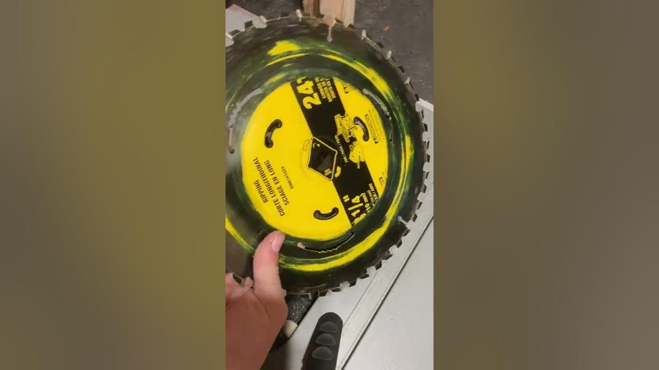how to change the blade on a dewalt dwe 7485 jobsite table saw YouTube