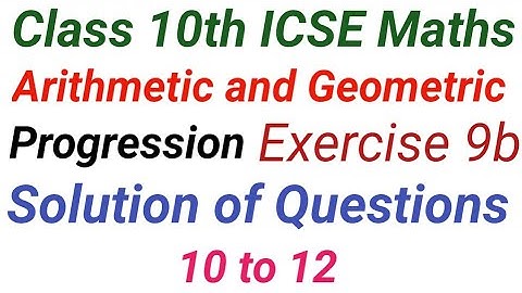 ICSE Maths class 10th exercise 9b solution, ICSE syllabus class 10th . Educational Series,educatioal