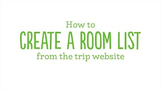 How To Create A Room List