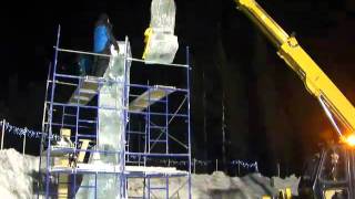 World Record Ice Bar Construction in Progress part 4