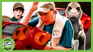 nerf dart dino shootout t rex ranch dinosaur videos