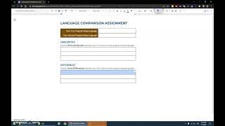 SLP1 Language Comparison Instructions
