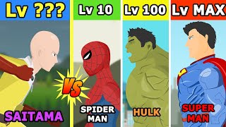 Saitama vs ALL Superheroes Level Challenge Rampage | Hero Animation