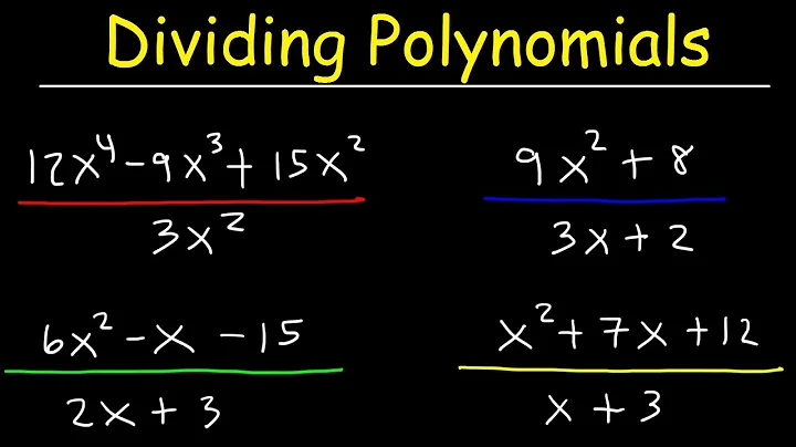 Dividing Polynomials By Monomials & Binomials Using Long Division
