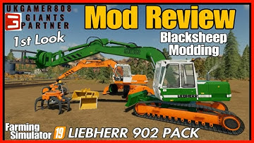 Excavator LIEBHERR 902 PACK by Blacksheep Modding 1st look Mod Review fs19
