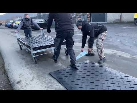 Radsatz bzw. Rollensatz für das SmartStore Fahrplatten Transportgestell mit klappbaren Eckwinkeln