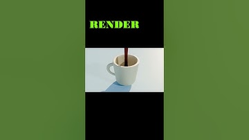 Morning Coffee - Viewport VS Render | Blender 3D Modelling | #shorts #blender3d  #3d #animation