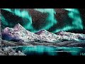 Bob Ross Style Oil Painting "northern lights" -