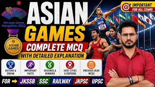 SPORTS- ASIAN GAMES IMPORTANT MCQ || ASIAN GAMES 2023 || PYQ || JKSSB ; SSC ; JKP