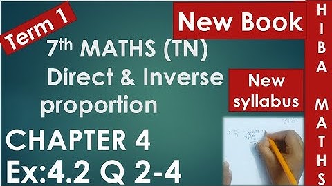 TN Samacheer 7th maths chapter 4 exercise 4.2 question 2-4 New book new syllabus