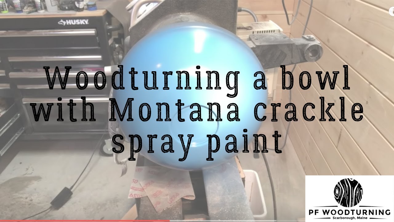Woodturning a Maple Bowl and Montana Crackle Spray Paint YouTube