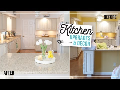 kitchen-decorate-with-me-|-easy-&-cheap-diy-kitchen-upgrades-|-farmhouse-kitchen-decor-ideas