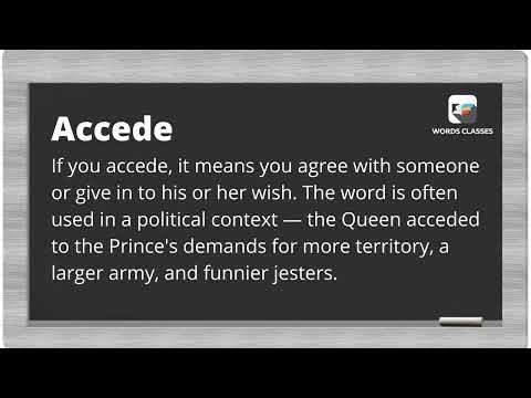 Accede Meaning | Word pronounce | English Speaking Practice | English | WordsClasses