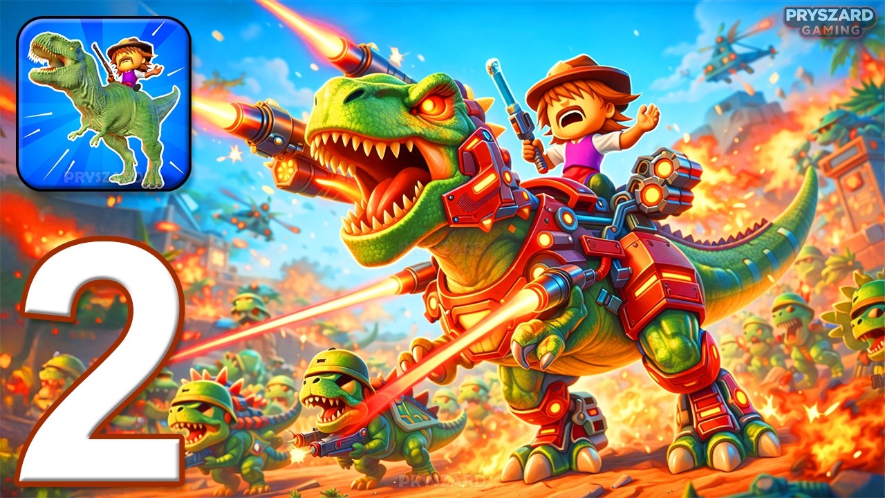 Dino Commander - Gameplay Walkthrough Part 2 - Dino War Army Commander (iOS, Android)