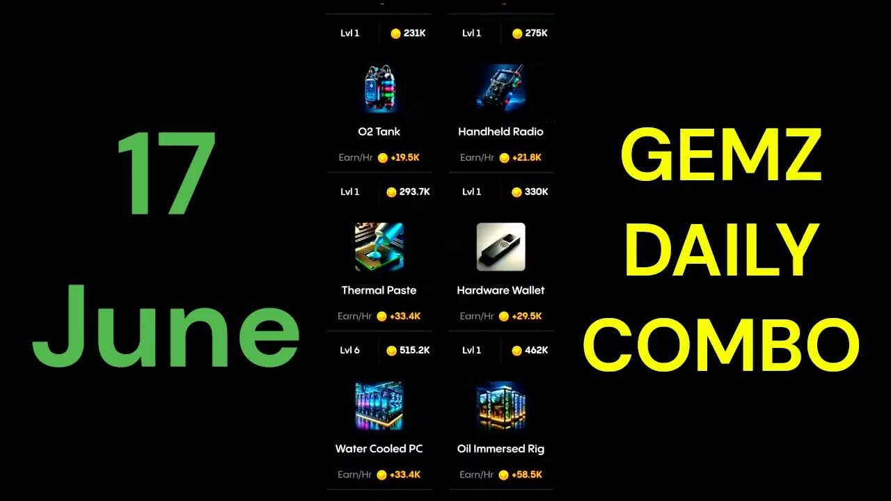 Gemz daily combo 17 june l today gemz daily combo cards l gemz daily