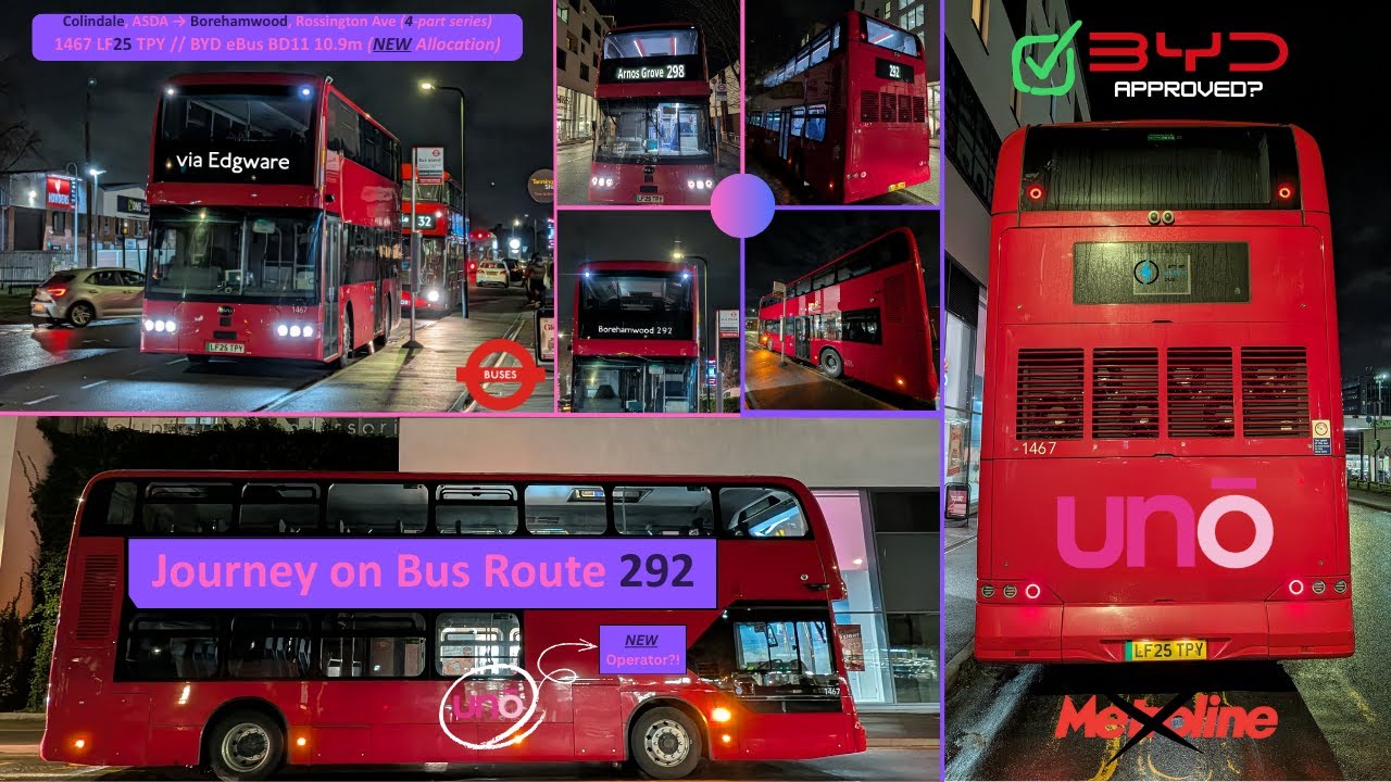 *New Operator & Allocation* Journey on Bus Route 292 (1467 | LF25 TPY ...