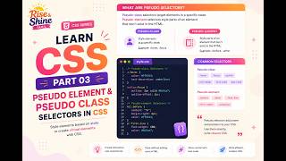 CSS 03 - PSEUDO ELEMENT AND PSEUDO CLASS SELECTORS.