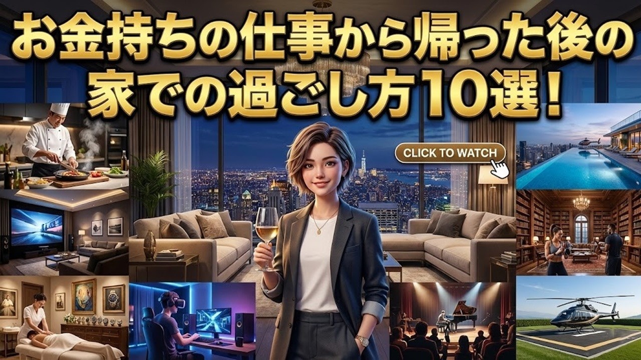 お金持ちの仕事から帰った後の家での過ごし方10選！