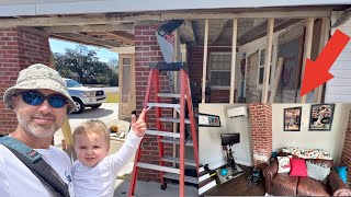 How we turned our CARPORT into a Living Room! (part 2)