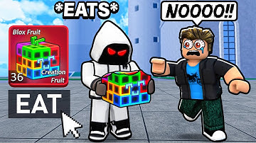 Eating CREATION FRUIT In Front Of DESPERATE SCAMMERS.. (Blox Fruits)