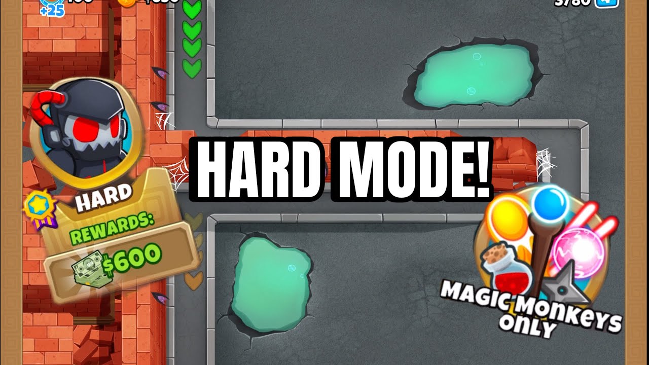 HOW TO WIN ANOTHER BRICK MAP! HARD MODE! MAGIC MONKEYS ONLY! *BLOONS TD ...