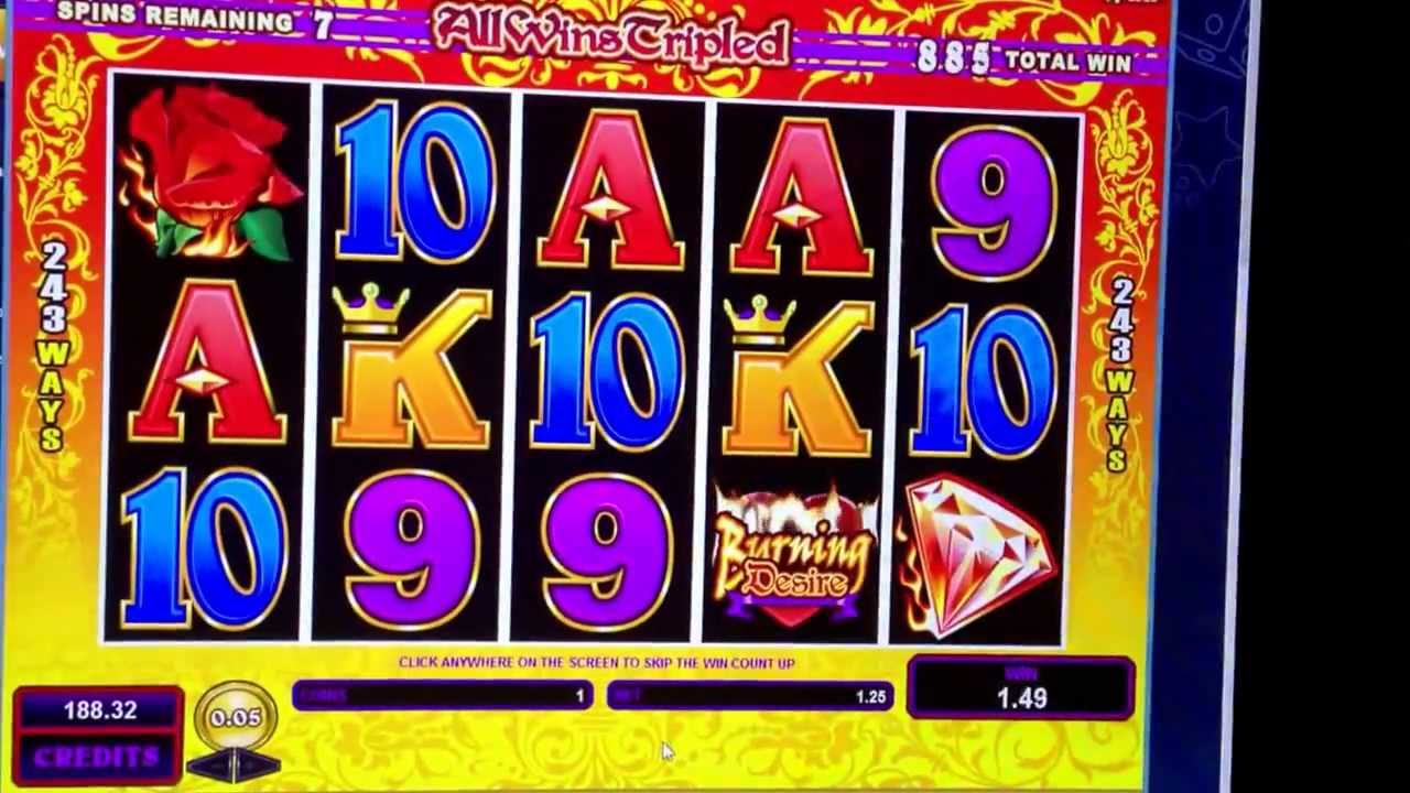 Burning Desire slot free spins feature