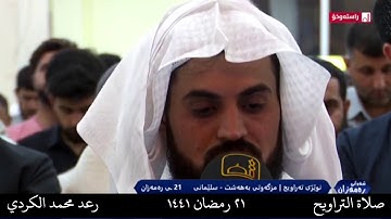 القارئ رعد محمد الكردي تلاوة هادئة وخاشعة في صلاة التراويح ليلة ٢١ رمضان ١٤٤١