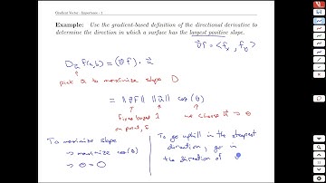 Unit 20-11 Gradient Vector - Importance - MATH 121