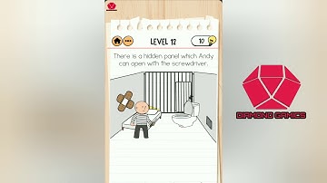 Brain Test 2 Prison Escape Level 12 there is a hidden panel which andy can open with the screwdriver
