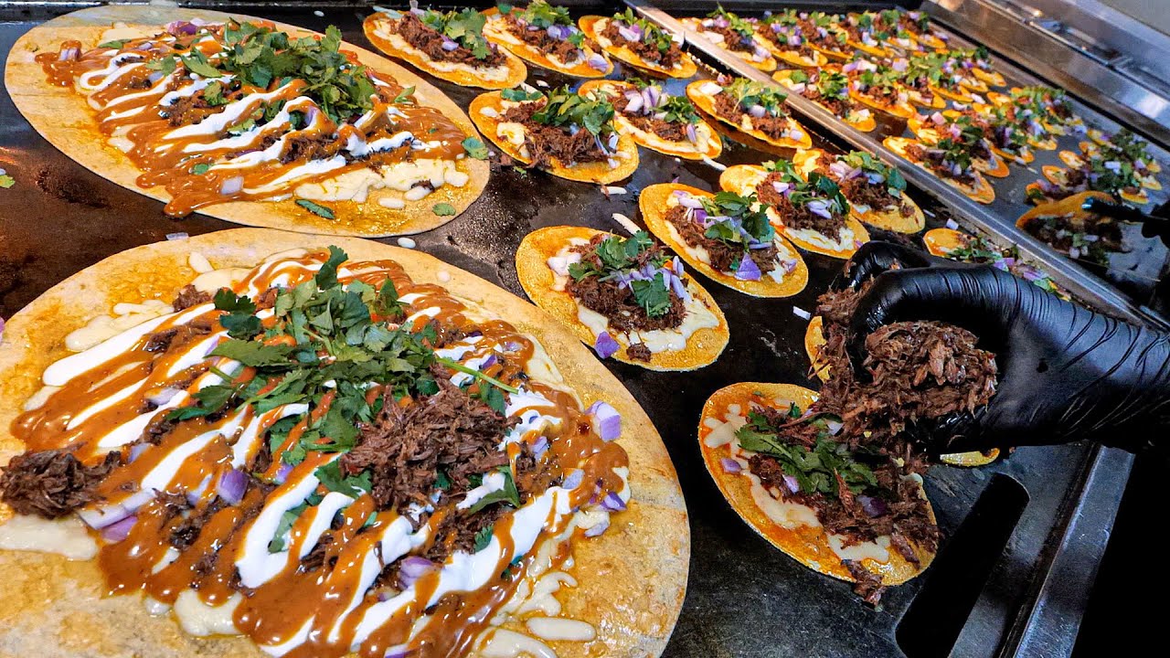 Лучший процесс массового производства американской уличной еды Biria Taco / корейская уличная еда