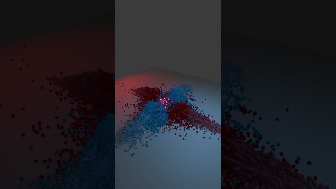 Cube Destruction Blender. Rigid Body Physics.  