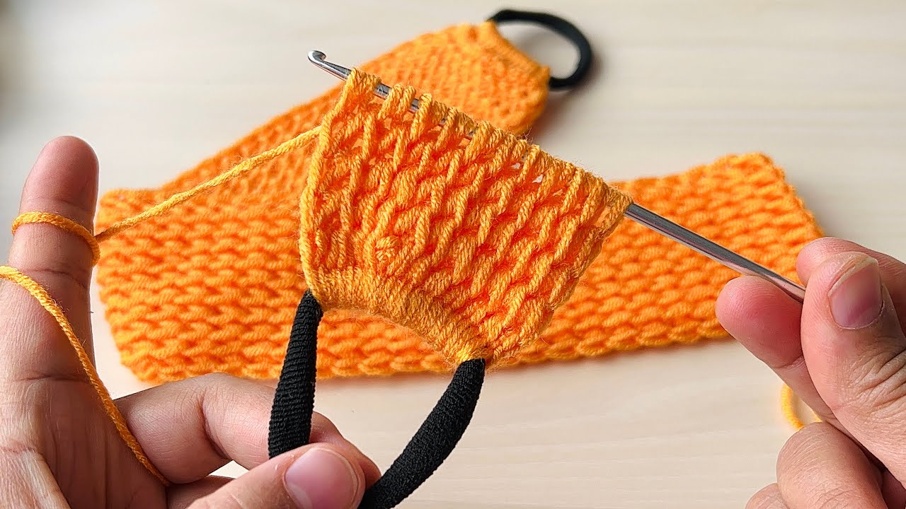 En kolay ve en güzel yumuşacık saç bandı / bandana modelleri / Tunus işi bandana modeli