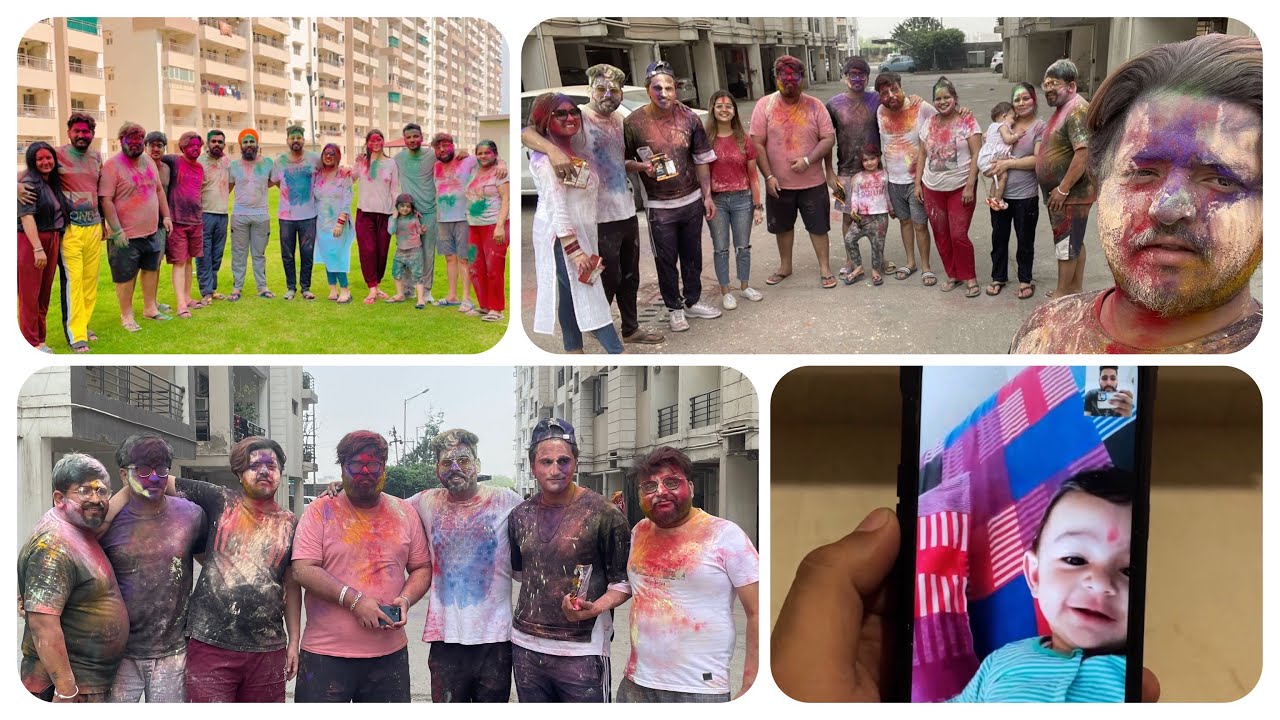 Chandigarh Holi 2022 - Full Masti with Friends and Family | First Holi After Marriage | GD Vlogs