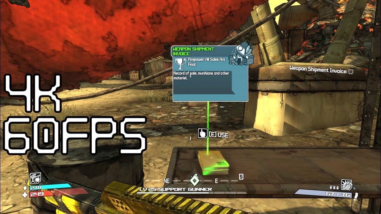 Firepower: All Sales Are Final - Borderlands (27.5 Side Mission) No Commentary Longplay Walkthrough