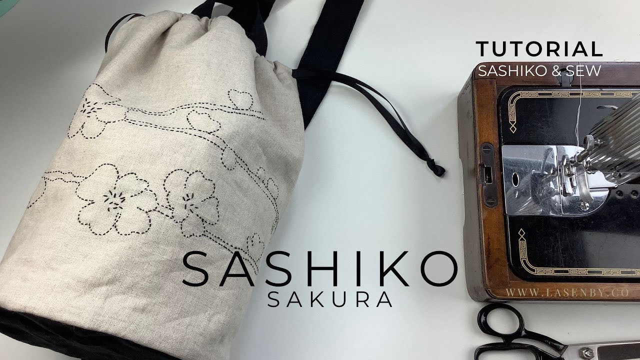 SAKURA SASHIKO :: Blossom Sashiko Embroidery Design :: Free