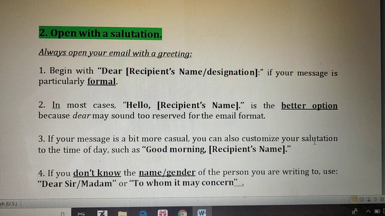 Unit 5 lecture 3 Email Writing - YouTube
