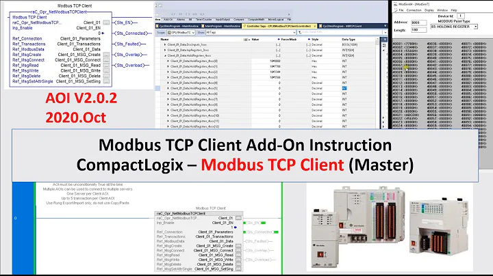 COM16. ModbusTCP Client via Allen-Bradley CompactLogix PLC