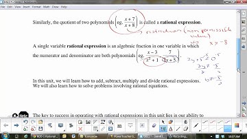 U6L1 Simplifying Rational Expressions