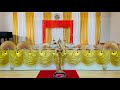 South indian style wedding setup  cats eye event planners  gold and white wedding decoration