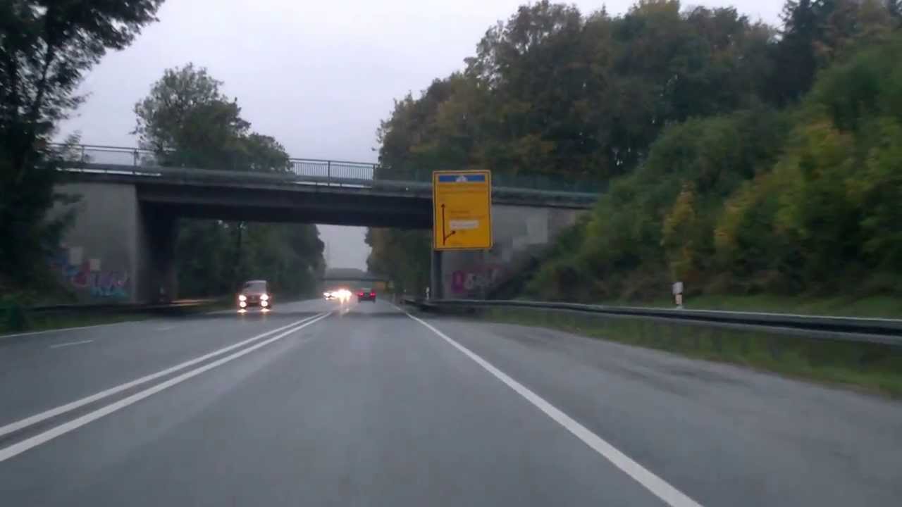 Fahrt von Altenbeken zum Autohof in Paderborn