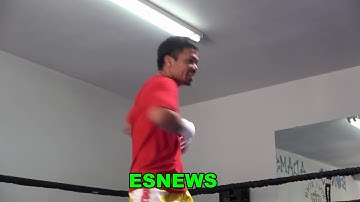 Manny Pacquiao Full Workout Shadow Boxing Session EsNews Boxing