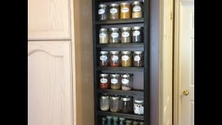 How to make a - Simple Spice Rack - Mason Jar Shelf. Easy DIY construction, save money on your spices and display them in a 