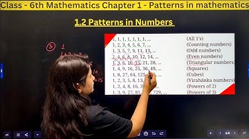 Chapter - 1 Patterns in mathematics ( Ganita Prakash ) | Class 6th | Maths #class6th #maths #ncert