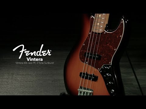 fender-vintera-60s-jazz-bass-pf,-3-tone-sunburst-|-gear4music-demo