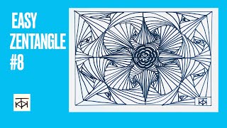 MESMERISING Zentangle #8 : satisfying spiral optical illusion doodle drawing for beginners