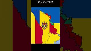 1992 Transnistria War Map With Flags - Every Day